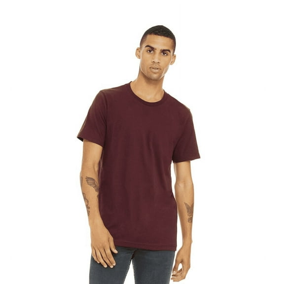 BELLA CANVAS Adult Unisex Short Sleeve Crew T-Shirt for Crafting, Maroon, Large