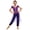Purple, variant on Princess Belly Dance Rompers for Girls Rhinestone Decor Sequined Waist Tulle Overlay Jumpsuit Turquoise 14