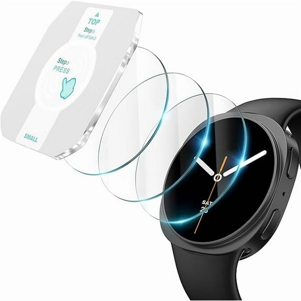 wonima02 [3-Pack Tempered Glass Screen Protector with Auto Alignment Tool Kit, Compatible with Samsung Galaxy Watch 8 44mm, Lightweight Ultra-Thin Shockproof Protection for Galaxy Watch8, Clear