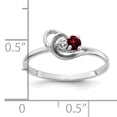 thumbnail image 2 of Primal Gold 14 Karat White Gold 3mm Garnet and AAA Diamond Ring, 2 of 4