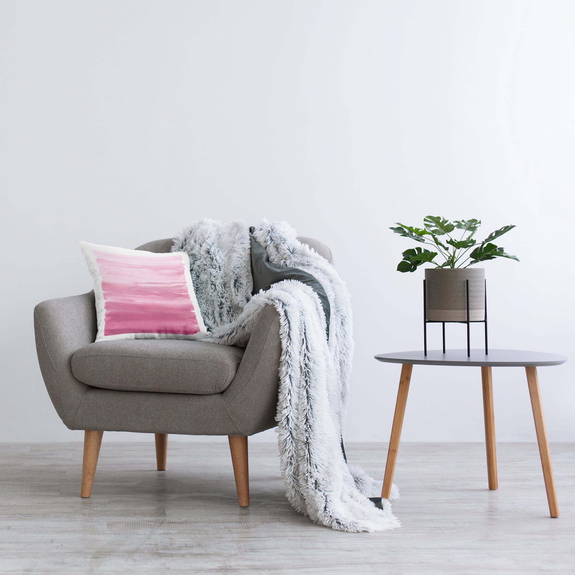 Stupell Industries Gradient Pink Blush Decorative Printed Throw Pillow, design by Allie Corbin, 18 x 7 x 18