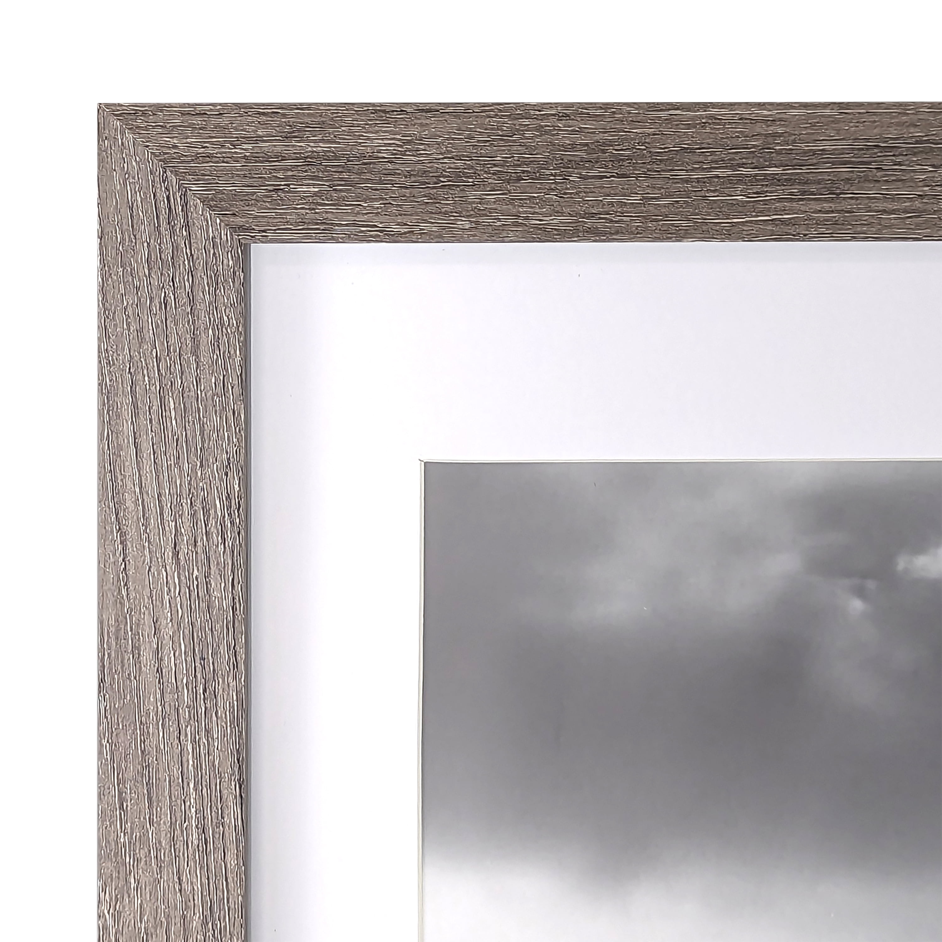 (2 pack) Mainstays – 11x14 Picture Frame – Rustic Gray Matted Gallery Bevel Program Wall Photo Frame