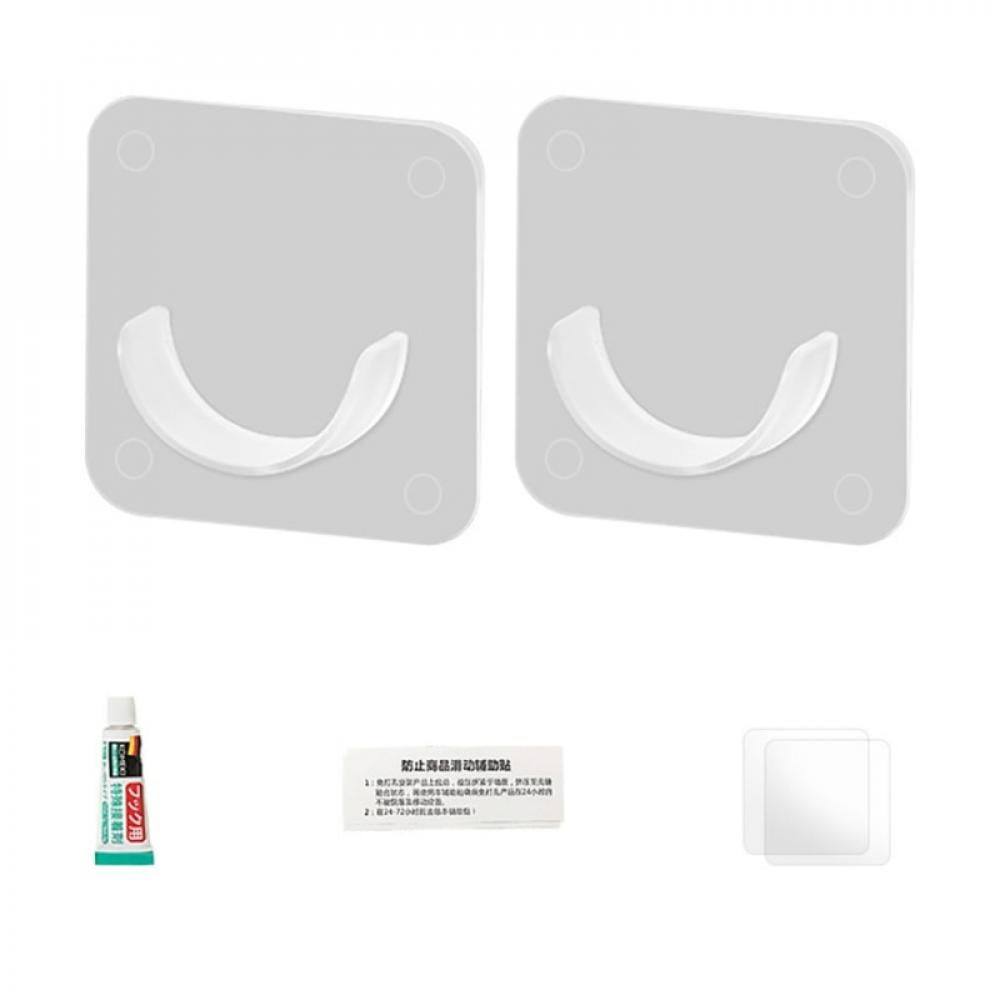 Adhesive Shower Curtain Rod Holder Rod Retainer No Drilling Stick On