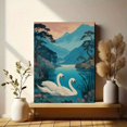 thumbnail image 6 of UXIEQU Elegant Swans Serene Lake Canvas Wall Art Print 15.75x11.81 Inches, 6 of 8
