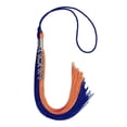 thumbnail image 2 of Royal Blue/Orange Graduation Tassel with Silver Stacked Date Drop, 2 of 2