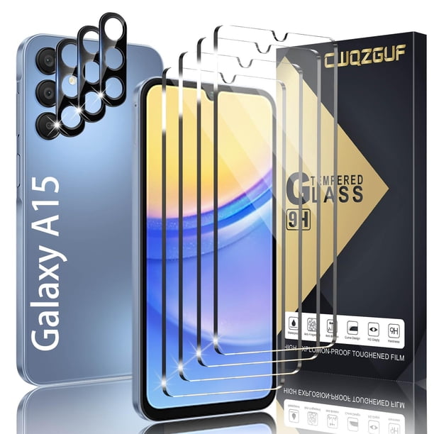 Protector de pantalla y lente de cámara para Samsung Galaxy A15