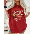 thumbnail image 4 of T-Shirt d'Été à Manches Courtes Cars Lightning McQueen pour Femmes, Col Rond, Imprimé Course Rapide, Quatre Saisons, 4 of 10