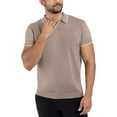 thumbnail image 4 of X RAY JEANS Mens Knit Polo Sweater, Taupe, L, 4 of 10
