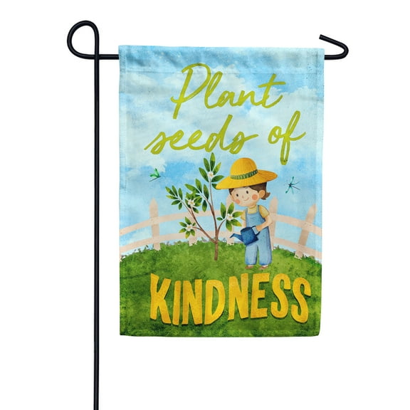 America Forever Plant Seeds of Kindness Garden Flag 12.5 x 18 inch Kindness Matters Floral Inspirational Motivational Quote Positive Vibes Spring Summer Double Sided Outdoor Yard Decorative Flag