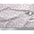thumbnail image 3 of Soimoi White Velvet Fabric Dots & Circle Geometric Decor Fabric Printed Yard 58 Inch Wide, 3 of 3