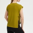 thumbnail image 4 of SAWOBUUN Womens Side Tie Cropped Tank Tops Summer Oversized Sleeveless Casual Loose Fit Boxy Basic Tees, 4 of 8