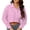 Pink, variant on Luogg Autumn Fashion Losse Solid Color Single Breasted Short Top For Women Women Shirts