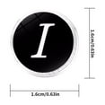 thumbnail image 4 of VONKY 1 Pair Men's Letter Cufflink Wedding Formal Initial Alphabet Stainless Steel Cufflink, Letter I, 4 of 6