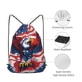 thumbnail image 5 of XMXT Unisex Drawstring Backpack for Women Men, Striped Flag Eagle Print Waterproof Gym Bag String Bags for Shopping Sport Travel, m, 5 of 8