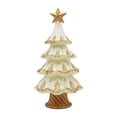 thumbnail image 2 of TISHITA Christmas Tree Statue Resin Small Christmas Tree Decorations for Shelf Landscape White, 2 of 8