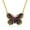 Purple, variant on Butterfly Chain Pendant Necklace for Women Red Cubic Zirconia Ginger Lyne Collection