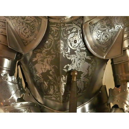 Canvas Print Armor Knight Harnisch Middle Ages Weapons War Stretched Canvas 10 x