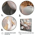 thumbnail image 3 of DESIGN ART Designart "Marble Pink Gold Peony Flower Iii" Floral Peony Canvas Print 24 in. wide x 24 in. high, 3 of 5