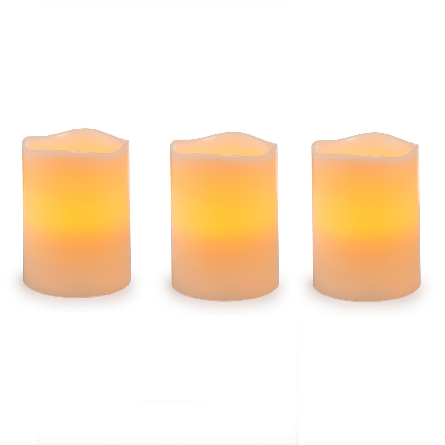 Ivory LED Pillar Candles: 3 x 6 inches, 3 pack - Walmart.com - Walmart.com