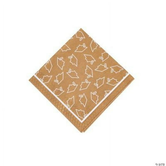 Gold Graduation Bev Nap - Party Supplies - 50 Pieces