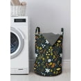 thumbnail image 3 of Spring Laundry Bag, Childish Doodle Art Pattern with Different Blossoms Leaves Dots and Small Triangles, Basket with Handles Drawstring Closure for Laundromats, 13" x 19", Multicolor, by Ambesonne, 3 of 4