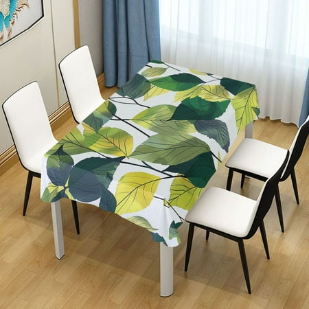 

ALAZA Green Leaves Summer Rectangle Tablecloth Tablecover Dinning Table Cloth 60 x108