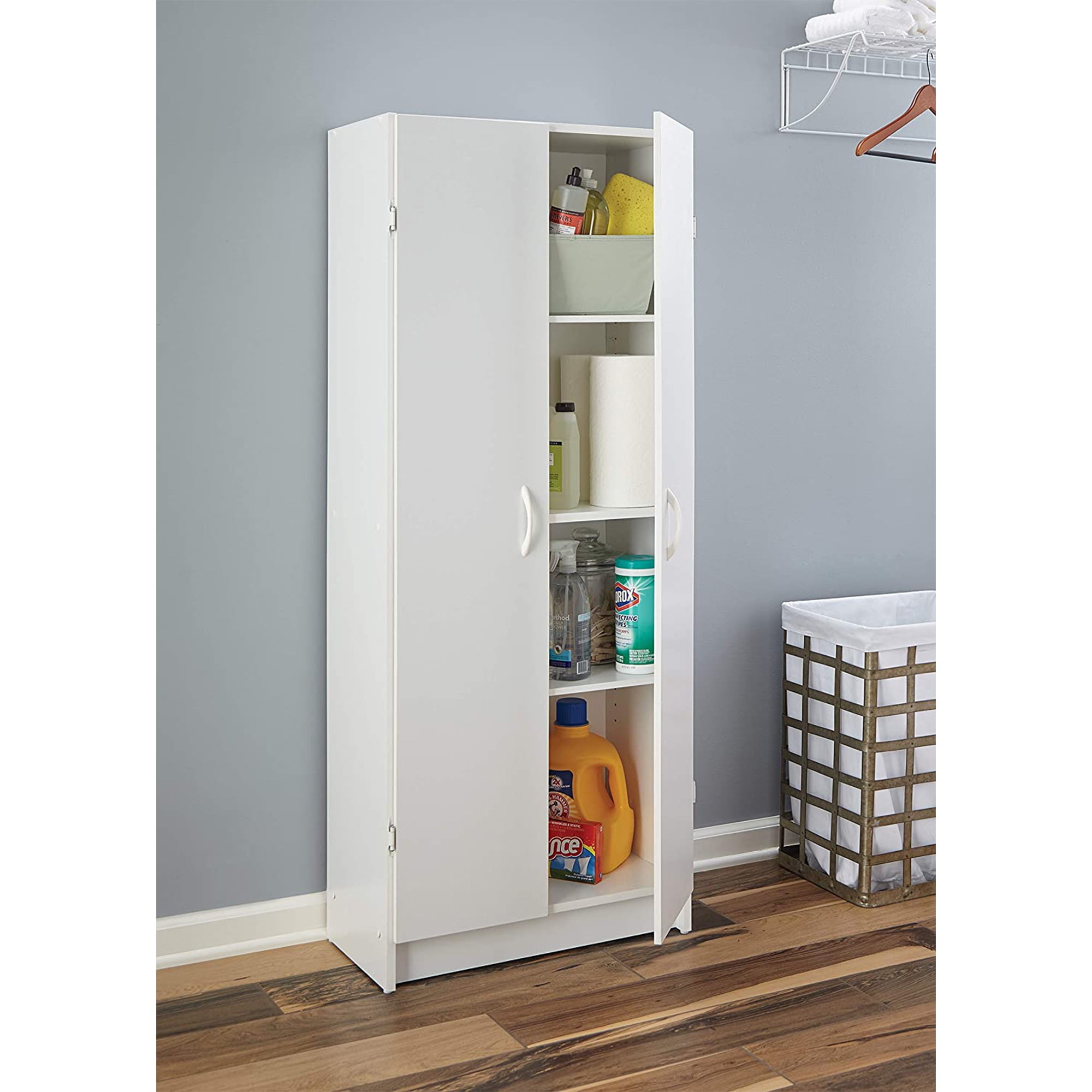 ClosetMaid 12.5 x 24 x 59.5 Inch Adjustable 4 Shelf Pantry Cabinet, White - 3