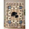 thumbnail image 4 of Fsddascl Farmhouse Bear Shower Curtain Set - 48" x 72" Washable Bathtub Curtain with 12 Hooks, Country Vintage Animals Paw Print Brown Waterproof Fabric Stall Shower Curtains for Bathroom/Bathtub, 4 of 6