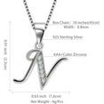 thumbnail image 6 of LINLIN  925 Sterling Silver Letter Initial Alphabet White Gold Plated Pendant Necklace 18", 6 of 6