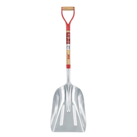 Truper 45 in. Aluminum Scoop General Purpose Shovel Wood Handle