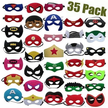 Party Supplies,35 pack Masks,Party Favors Half Masks for Children 35 pack for Children Kids Adults Party
