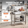 thumbnail image 3 of VEVOR 24 x 36 x 36 Inch Stainless Steel Work Table, Commercial Food Prep Worktable Heavy Duty Prep Worktable, Metal Work Table with Adjustable Height for Restaurant, Home and Hotel, 3 of 9