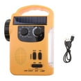 thumbnail image 2 of Yinanstore Emergency Dynamo Solar Hand Crank Self Powered AM/FM Radio Flashlight, Charger For Cell Phones , , , Android, Smartphone, USB Device, 2 of 8