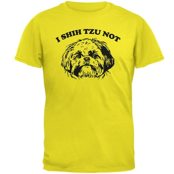 I Shih Tzu Not Mens T Shirt Bright Yellow SM