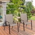 thumbnail image 4 of GVN 2 Pcs Patio Chairs Outdoor Dining Chair with Armrest-Gray, Outdoor Furniture Chairs for Backyard, Porch, Garden, Poolside, 4 of 9