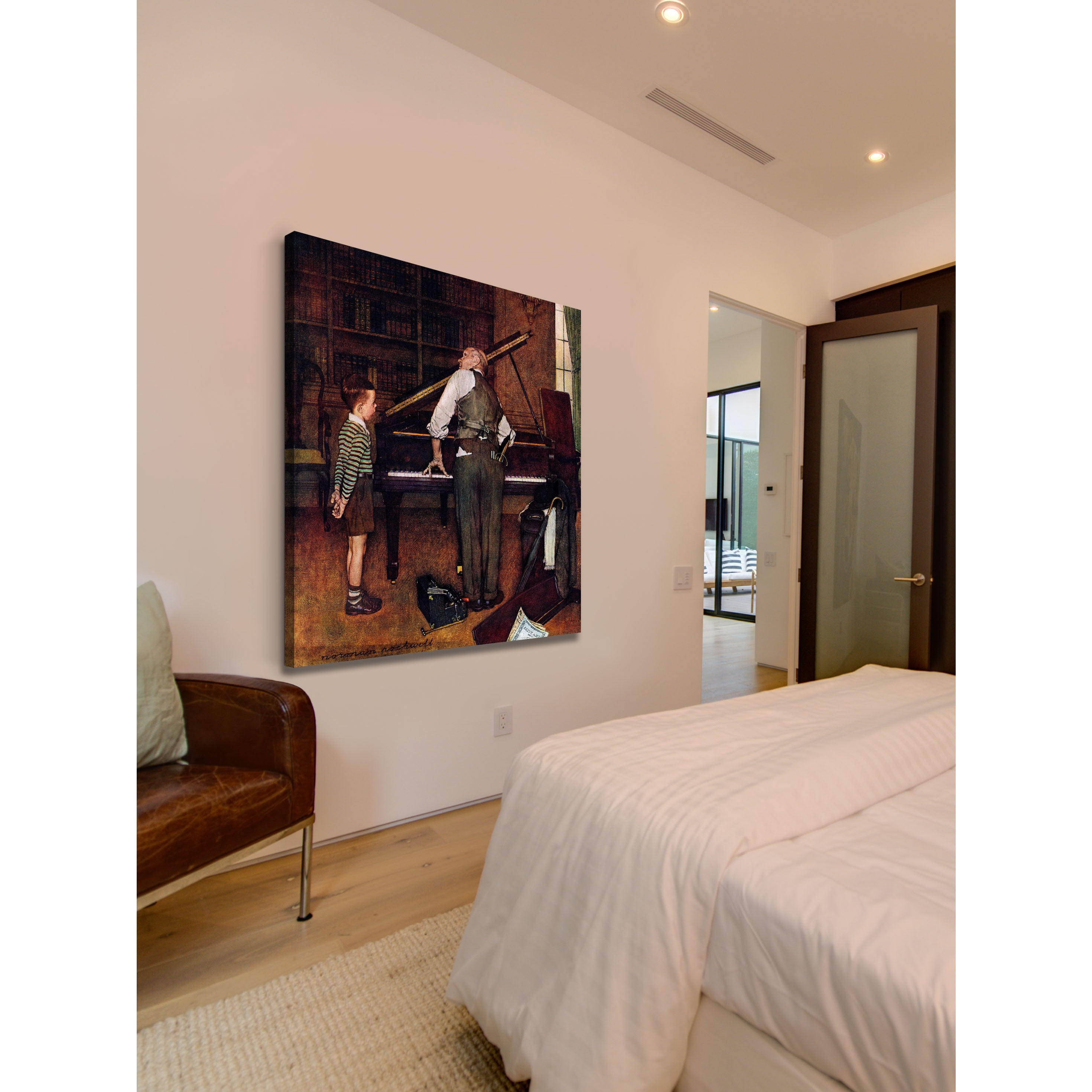 Marmont Hill "Piano Tuner" by Norman Rockwell Painting Print on Canvas