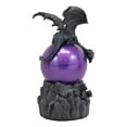 thumbnail image 3 of Ebros Twilight Dragon Resting On Purple Sandstorm Glass Ball Statue Sound Sensor Decor, 3 of 5