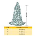 thumbnail image 2 of Honeii Floral Print Poncho Cape, Cloak Coat, Snuggly Hooded Wearable Blanket, Hooded Cape For Teenagers,Halloween Costumes-Medium, 2 of 7