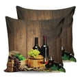 thumbnail image 7 of Outdoor Throw Pillow Cover Red and White Wine Glasses Waterproof Cushion Covers 2 Pack Farm Wood Plank Pillow Cases Home Decoration for Patio Garden Couch Sofa, 7 of 7