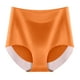 thumbnail image 1 of Gibobby Pantaletas Invisibles para mujer Calzoncillos de microfibra transpirables, bragas sin costuras de seda de hielo de cintura alta para mujeres(Naranja,M), 1 of 3