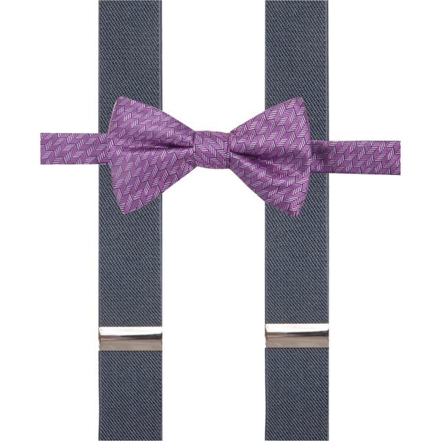 Alfani Nœud Papillon pour Hommes, Bretelles Moyennes, Violet, Taille Unique