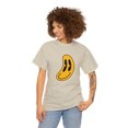 thumbnail image 2 of Flatten smiley face graphic t shirt Unisex Heavy Cotton Tee, 2 of 8