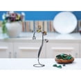 thumbnail image 4 of Matashi Black Metal Crystal Flower Table Ornament Floral Arrangement Elegant Home Office Decor Intricate Stem and Petal Details Red and Yellow Crystals, 4 of 7