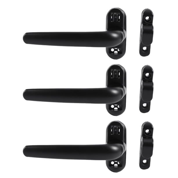 3X Cerradura de Manija de Puerta Y Ventana de Ventana Manija de Rueda de Bloqueo de Ventana Negro
