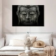 thumbnail image 2 of Elephant Stock Grunge Black Buddha Wall Art - Horizontal Canvas Wall Art - Living Room Wall Decor - Photography Religion And Spirituality Canvas - Black And Gray Decor - 45" x 30", 2 of 8
