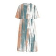 thumbnail image 3 of Generic Womens Plus Size Short Sleeve Dress Summer Midi Casual Tiered Crew Neck Aline Flowy Loose Dresses with Pockets, 3 of 4