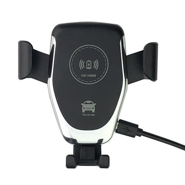 Cargador inalámbrico para coche, cargador inalámbrico rápido de 15 W, soporte para teléfono con diseño de gravedad para ventilación de coche, compatible con iPhone 8/iPhone X/Xiaomi Max2
