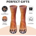 thumbnail image 2 of Funny Socks for Men Women Teens - Fun Animal Dog Paws Socks 3D White Elephant Novelty Gifts for Dad Husband Cute Funky Crazy Socks - Valentine's Christmas Gag Gifts Stocking Stuffers, 2 of 7