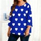 thumbnail image 2 of TaTaai Gradient Plus Size Long Sleeved T-shirt, Women's Round Neck Lightweight Top, All Seasons Garment, Casual Daily Party Dating Work Home Vacation Birthday Outfit, Hand Wash Gift, 2 of 6
