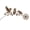 Style D, variant on Rustic Robin Bird Yard Art Decorations with Dandelion Accent, Metal Robins Bird Garden Sculpture for Lawn Patio Flower Bed Walkway